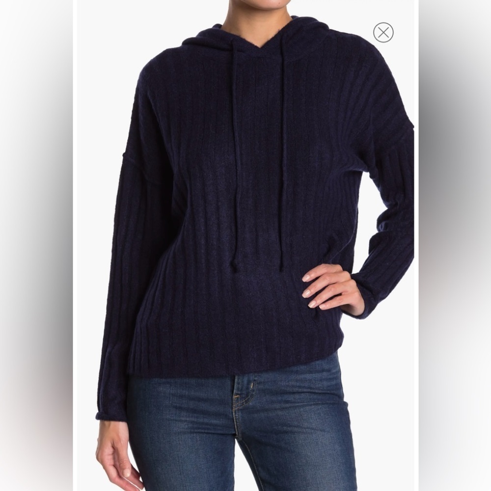 Never Worn Sweet Romeo Navy Hooded Sweater